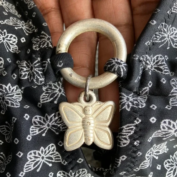 Black and silver butterfly print swimsuit - Picture 6 of 6